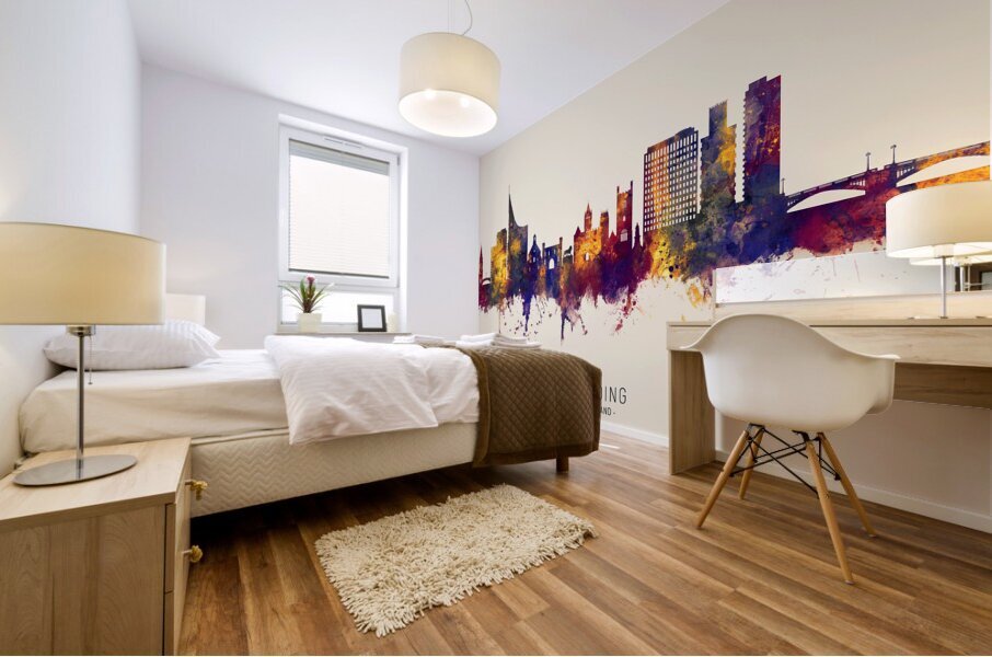 Reading England Skyline Mural print