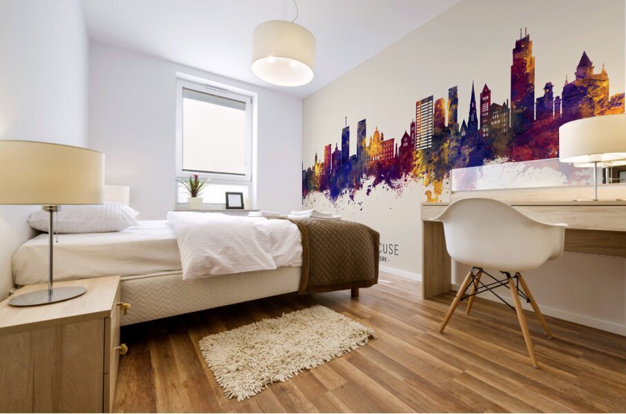Syracuse New York Skyline Mural print