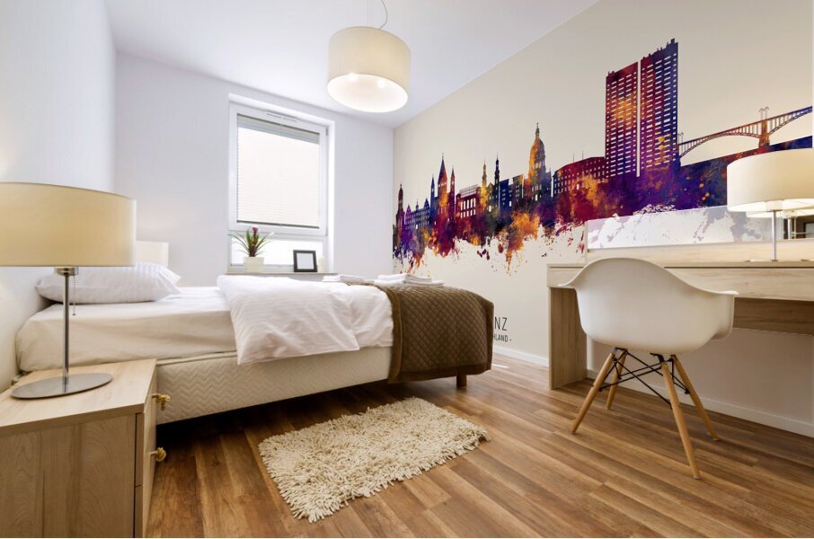 Mainz Germany Skyline Mural print