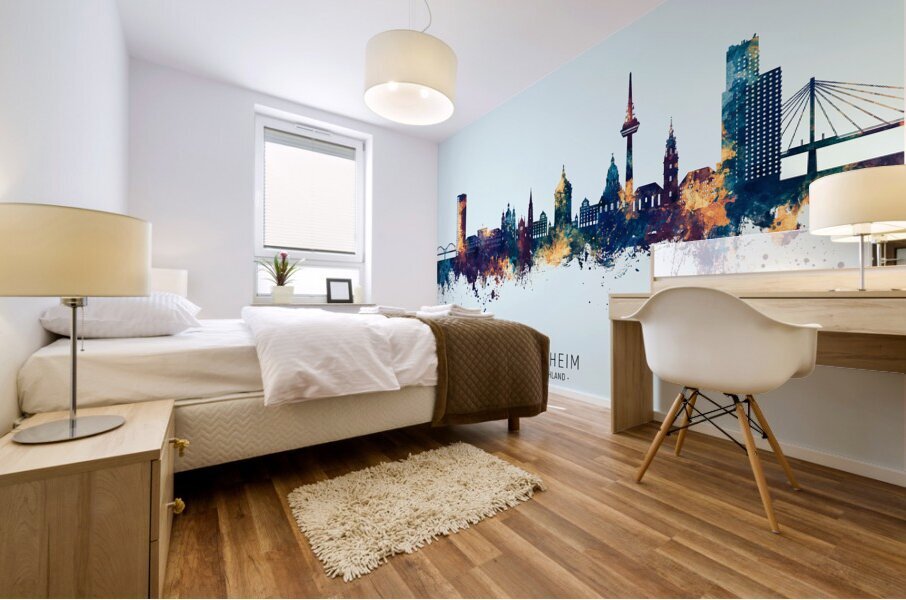 Mannheim Germany Skyline Mural print