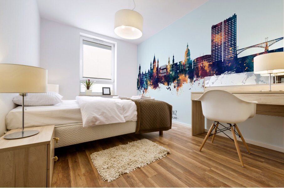 Mainz Germany Skyline Mural print
