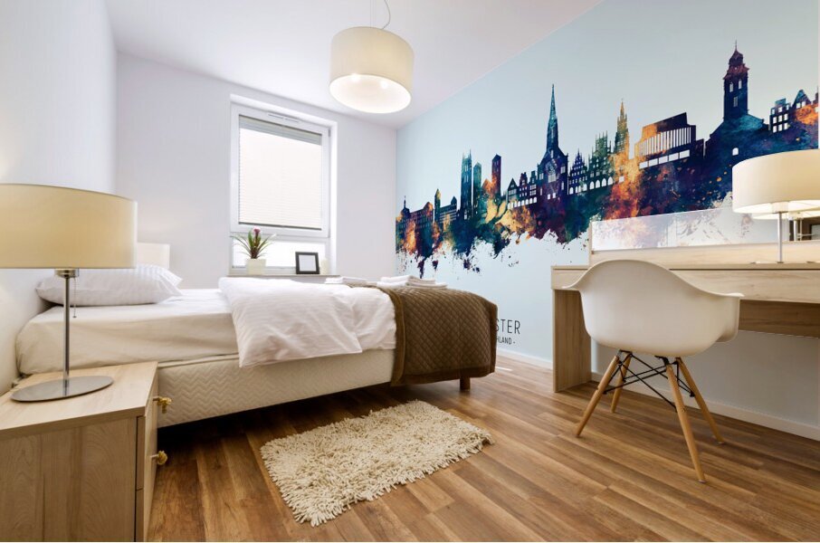 Munster Germany Skyline Mural print