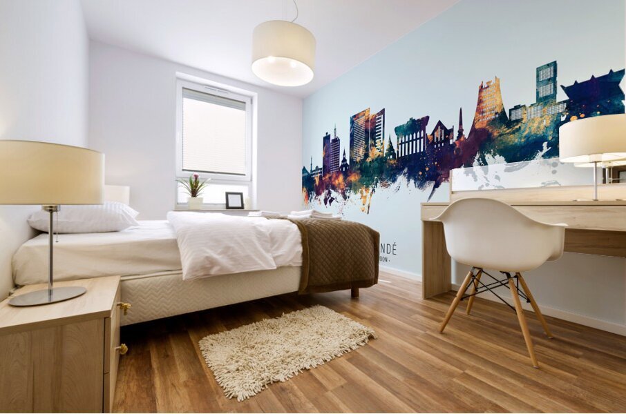 Yaounde Cameroon Skyline Mural print