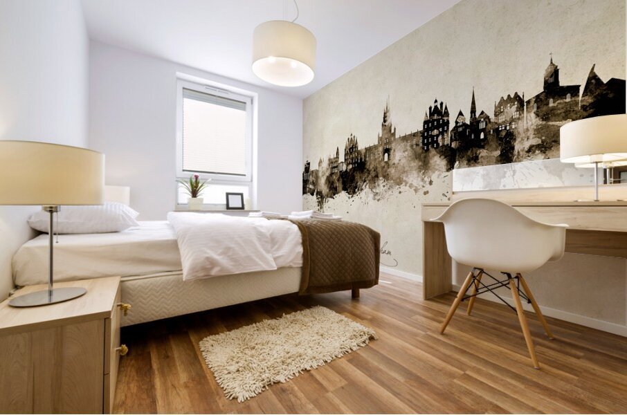 Egham England Skyline Mural print