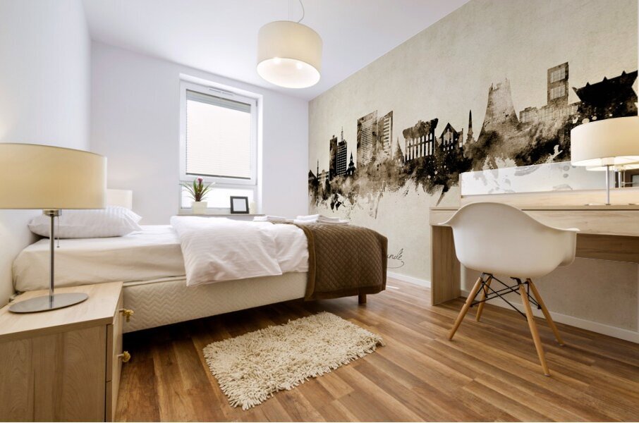 Yaounde Cameroon Skyline Mural print