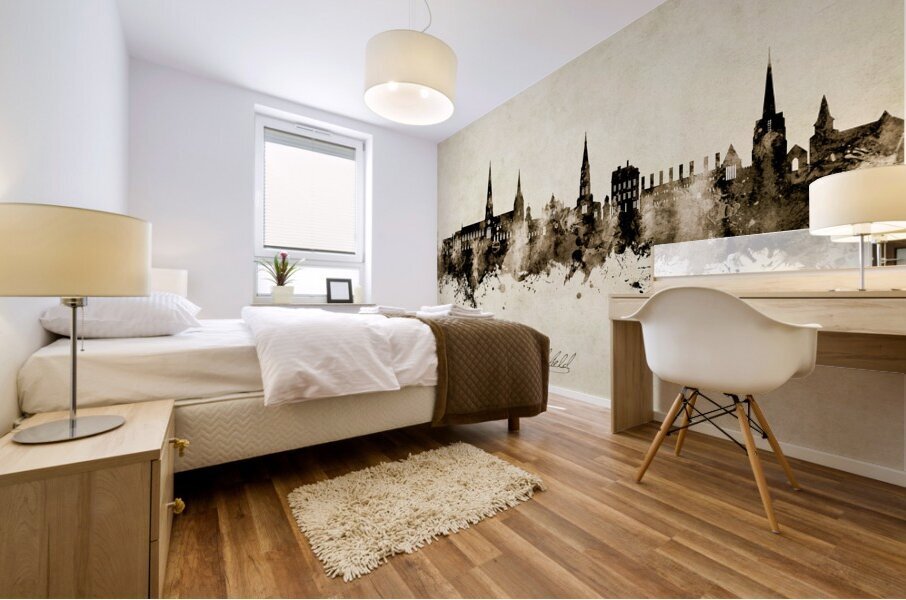 Lichfield England Skyline Mural print