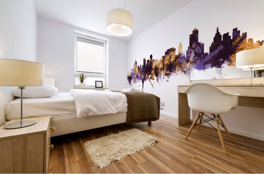 Tulsa Oklahoma Skyline Mural print