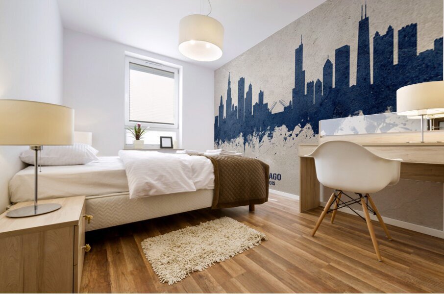 Chicago Illinois Skyline Mural print