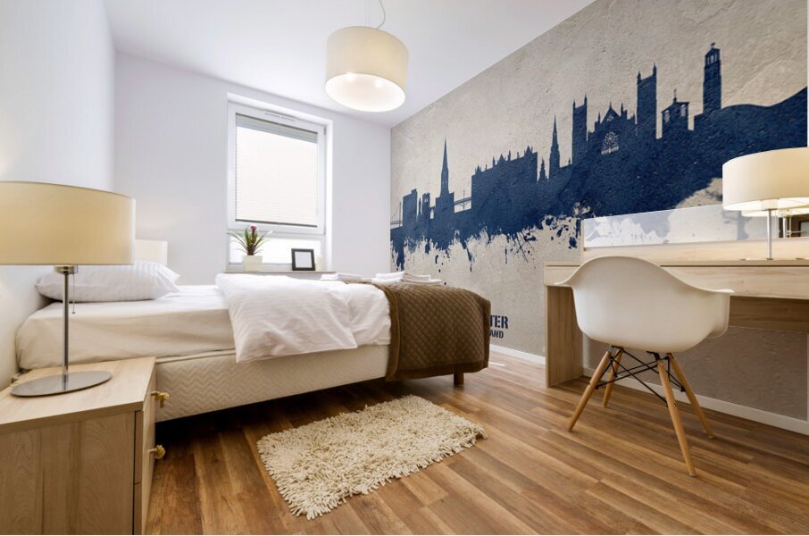 Exeter England Skyline Mural print