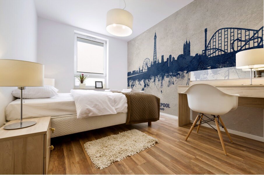 Blackpool England Skyline Mural print