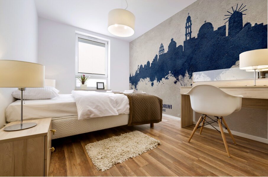 Santorini Skyline Mural print