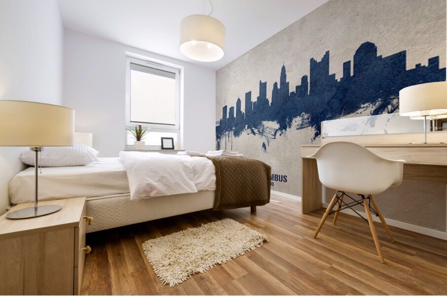 Columbus Ohio Skyline Mural print