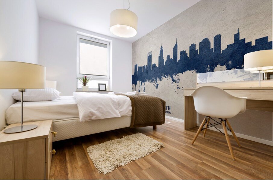 Perth Australia Skyline Mural print