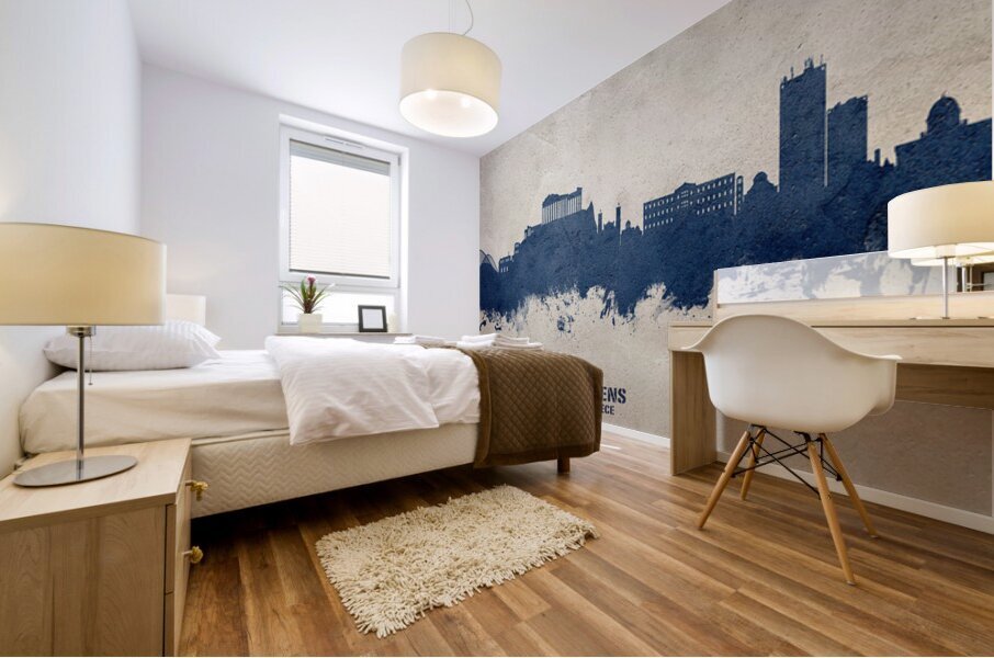 Athens Greece Skyline Mural print