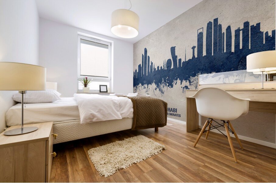 Abu Dhabi Skyline Mural print