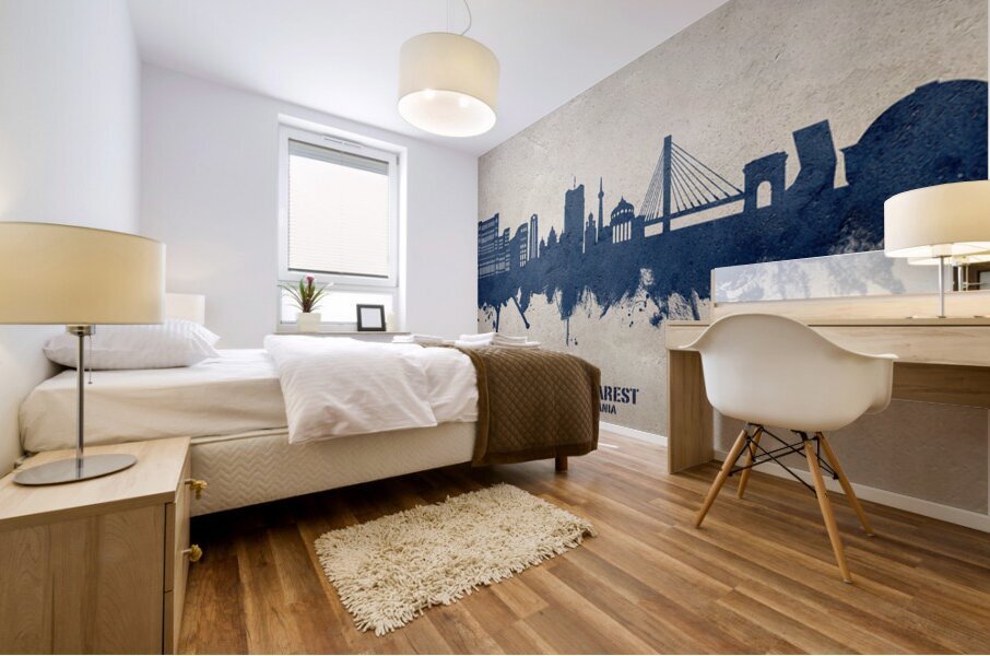 Bucharest Romania Skyline Mural print