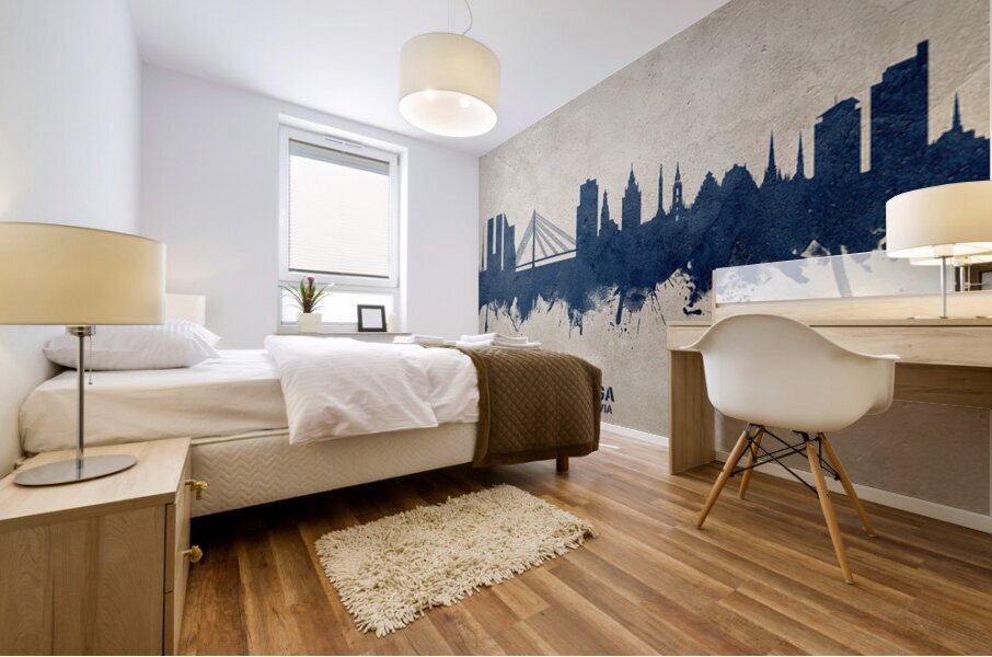 Riga Latvia Skyline Mural print