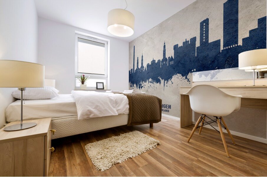 Erlangen Germany Skyline Mural print