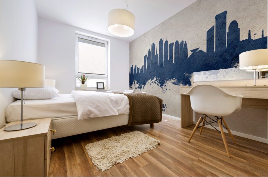Doha Qatar Skyline Mural print