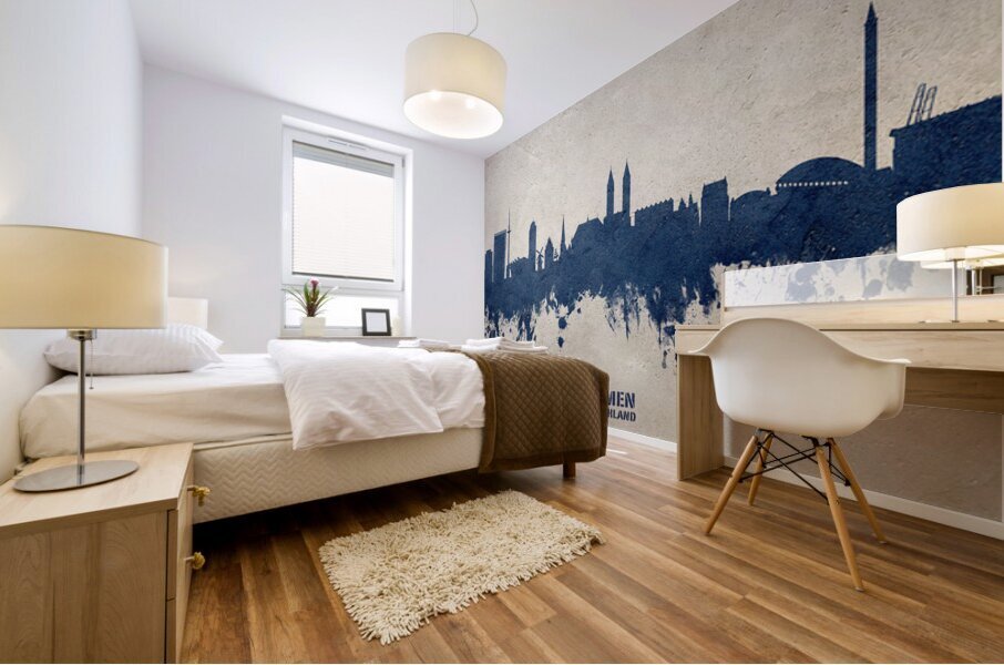 Bremen Germany Skyline Mural print