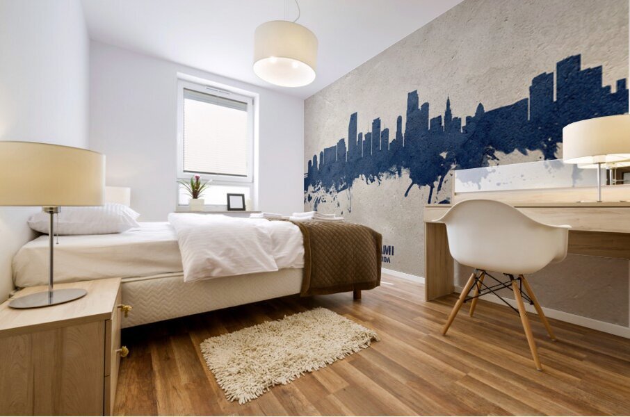 Miami Florida Skyline Mural print