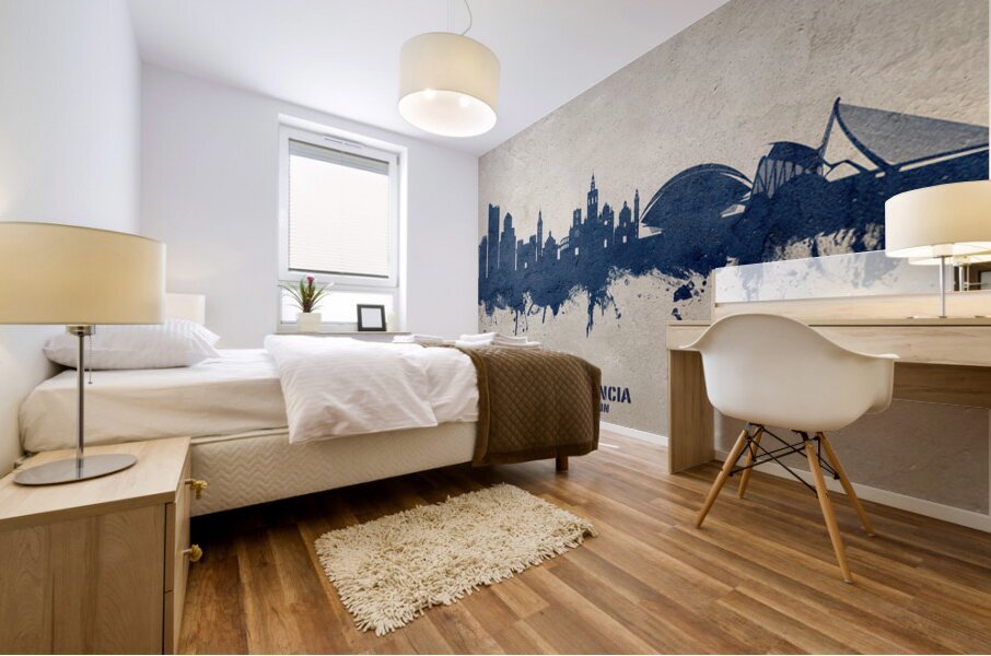 Valencia Spain Skyline Mural print