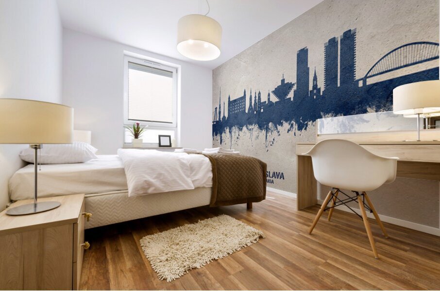 Bratislava Slovakia Skyline Mural print