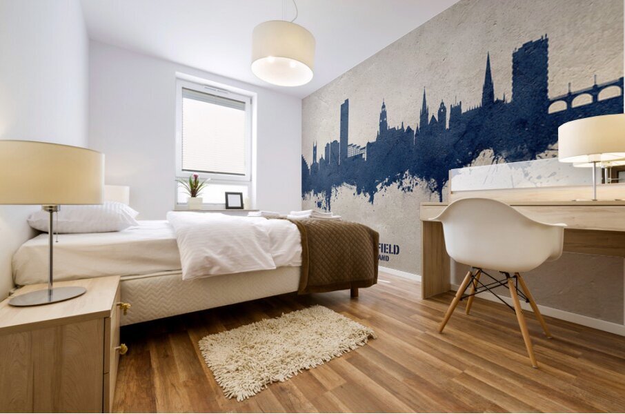 Sheffield England Skyline Mural print