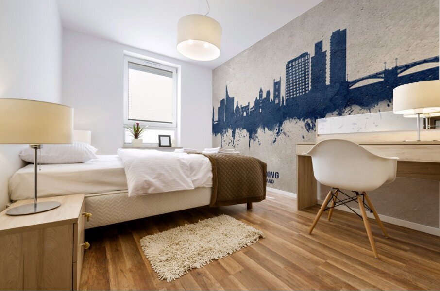Reading England Skyline Mural print