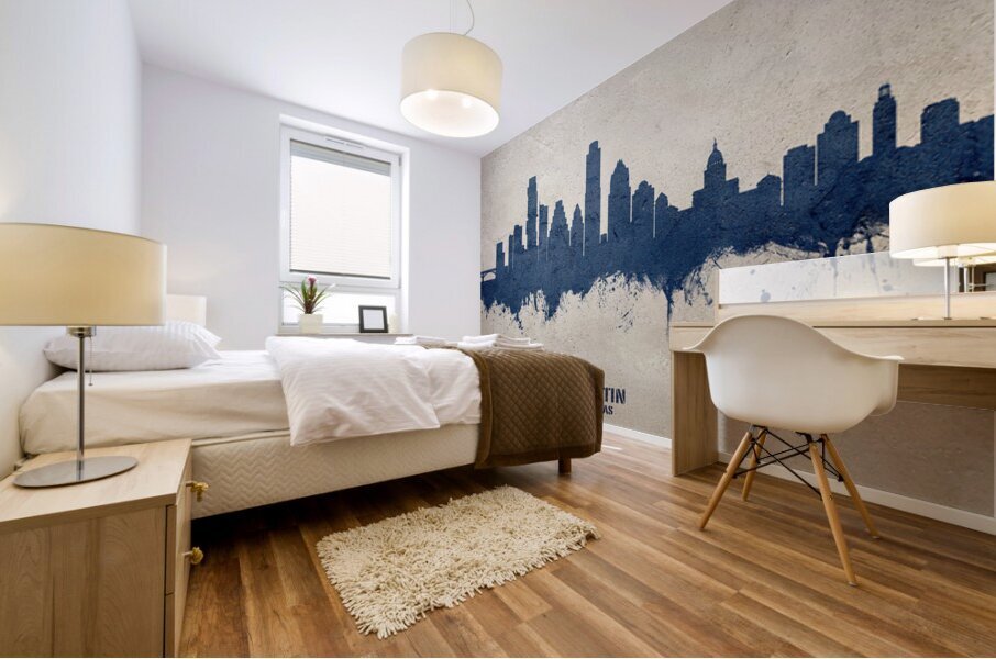 Austin Texas Skyline Mural print
