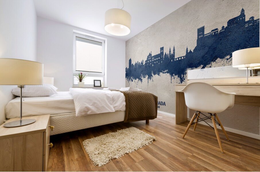 Granada Spain Skyline Mural print