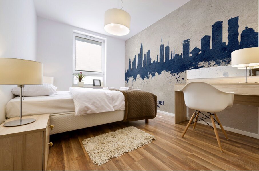 Nairobi Kenya Skyline Mural print