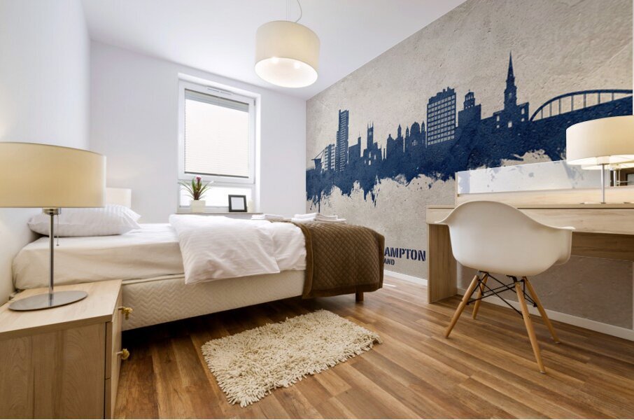 Wolverhampton England Skyline Mural print