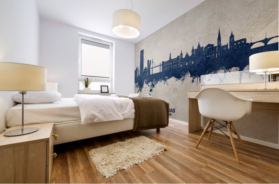 Bilbao Spain Skyline Mural print