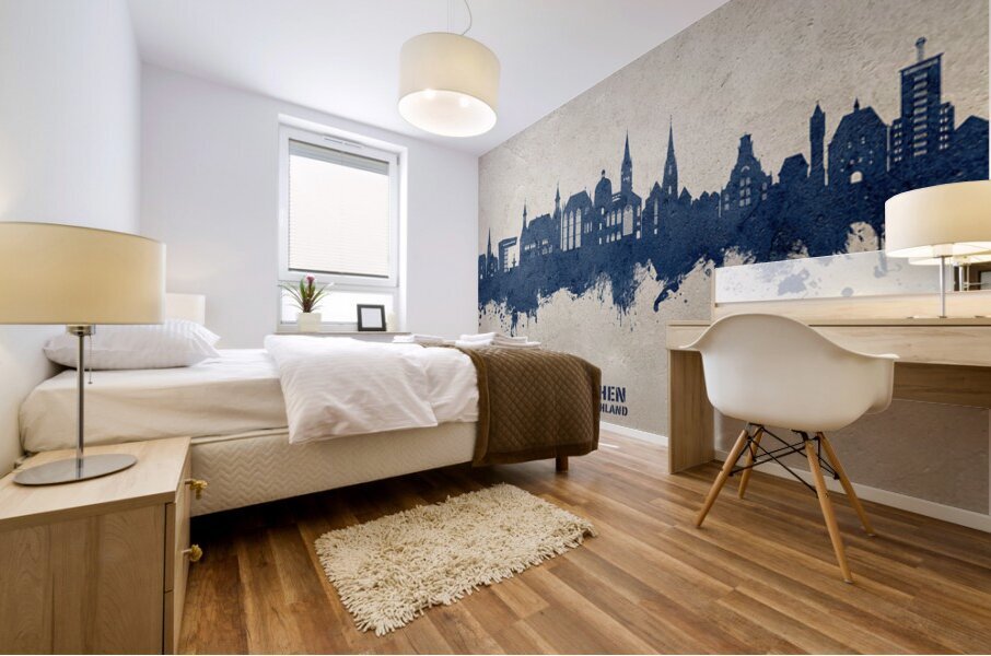 Aachen Germany Skyline Mural print
