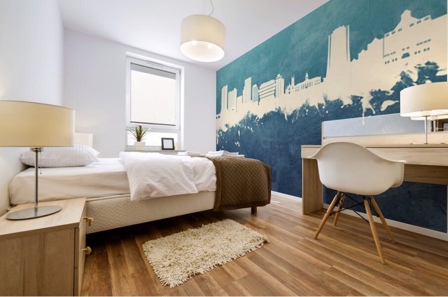 Stamford Connecticut Skyline Mural print