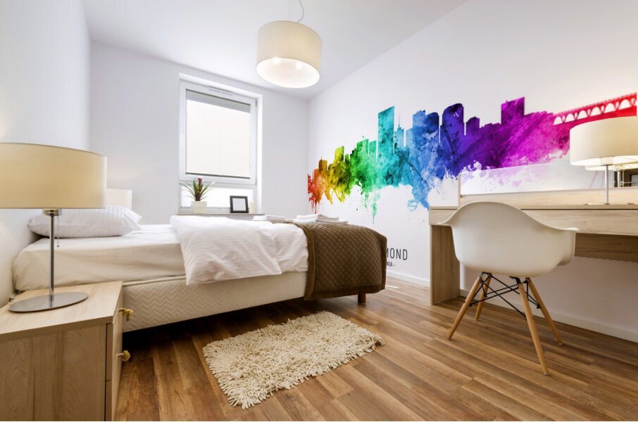 Richmond Virginia Skyline Mural print