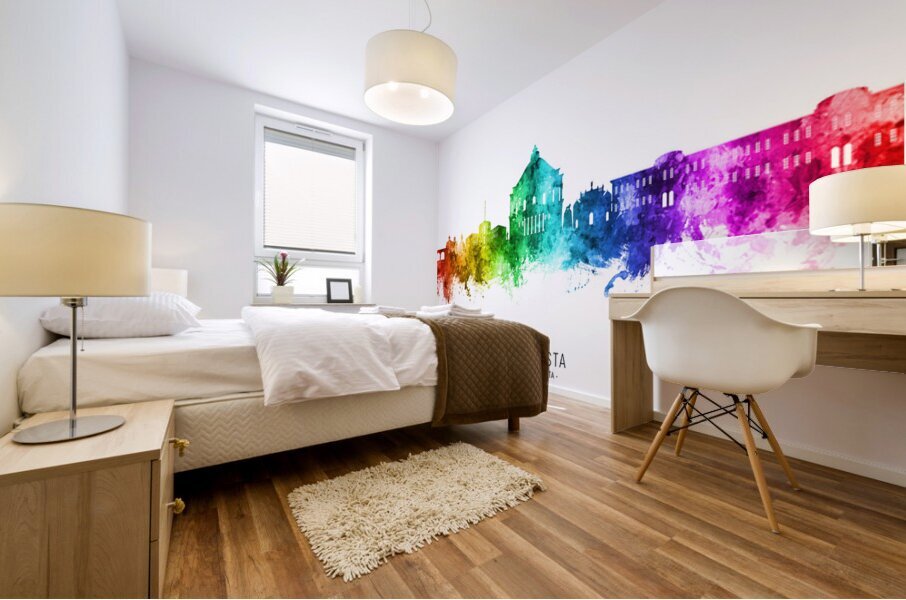Mosta Malta Skyline Mural print