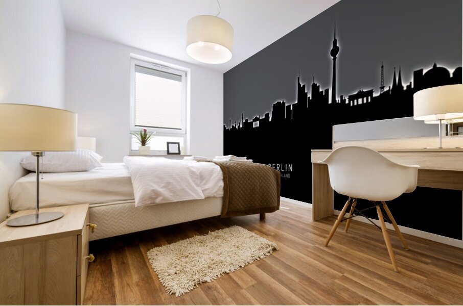 Berlin Germany Skyline Mural print
