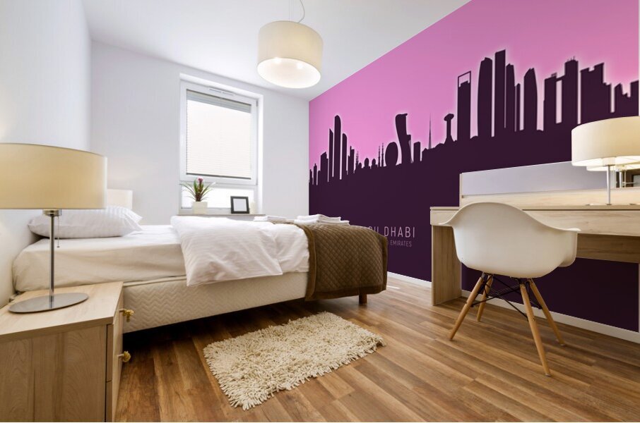 Abu Dhabi Skyline Mural print