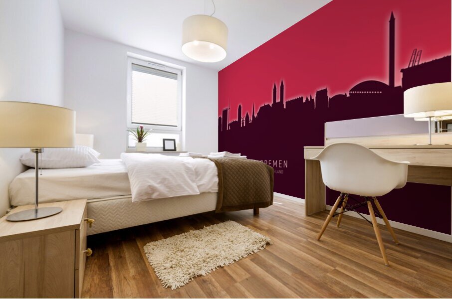 Bremen Germany Skyline Mural print