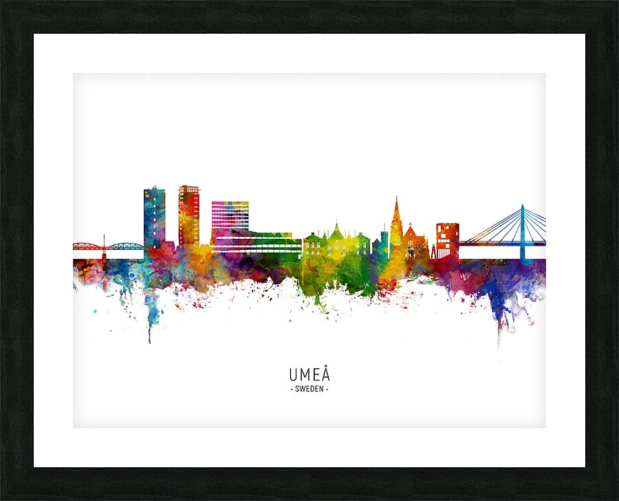 Umea Sweden Skyline Picture Frame print