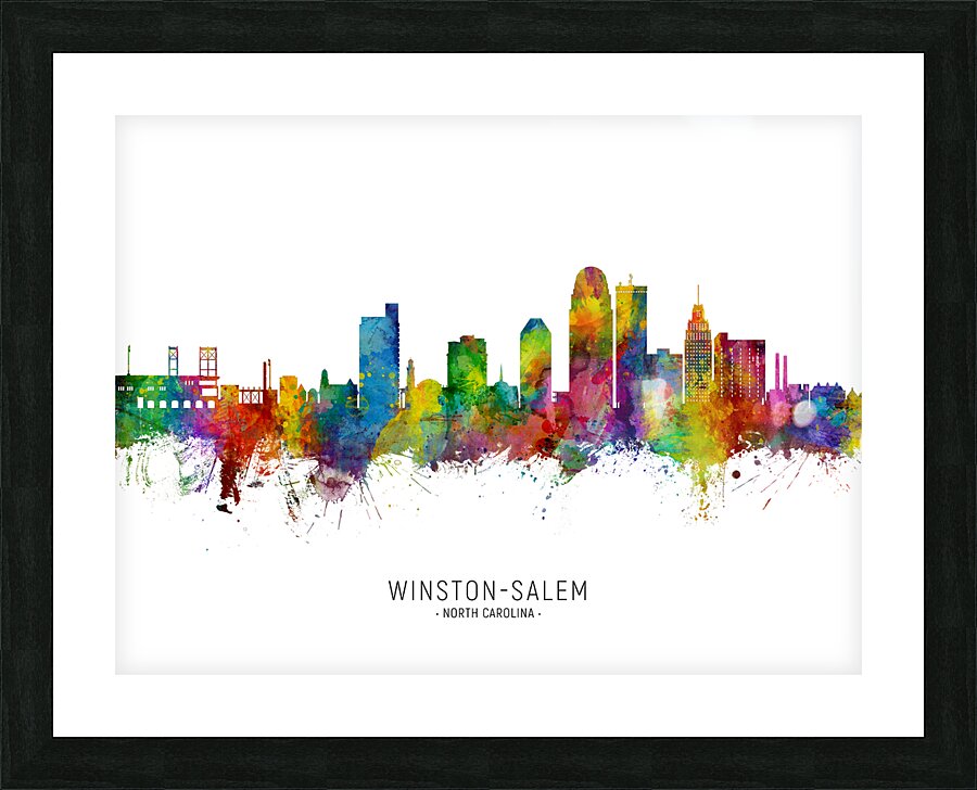Winston-Salem North Carolina Skyline Picture Frame print