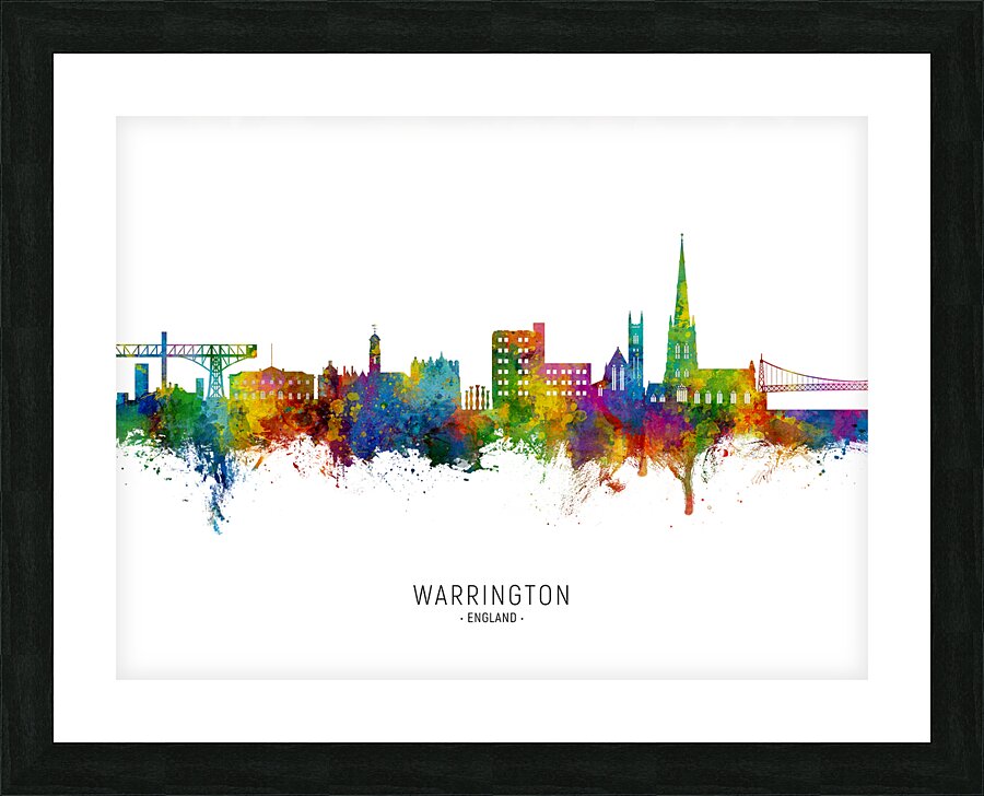 Warrington England Skyline Picture Frame print