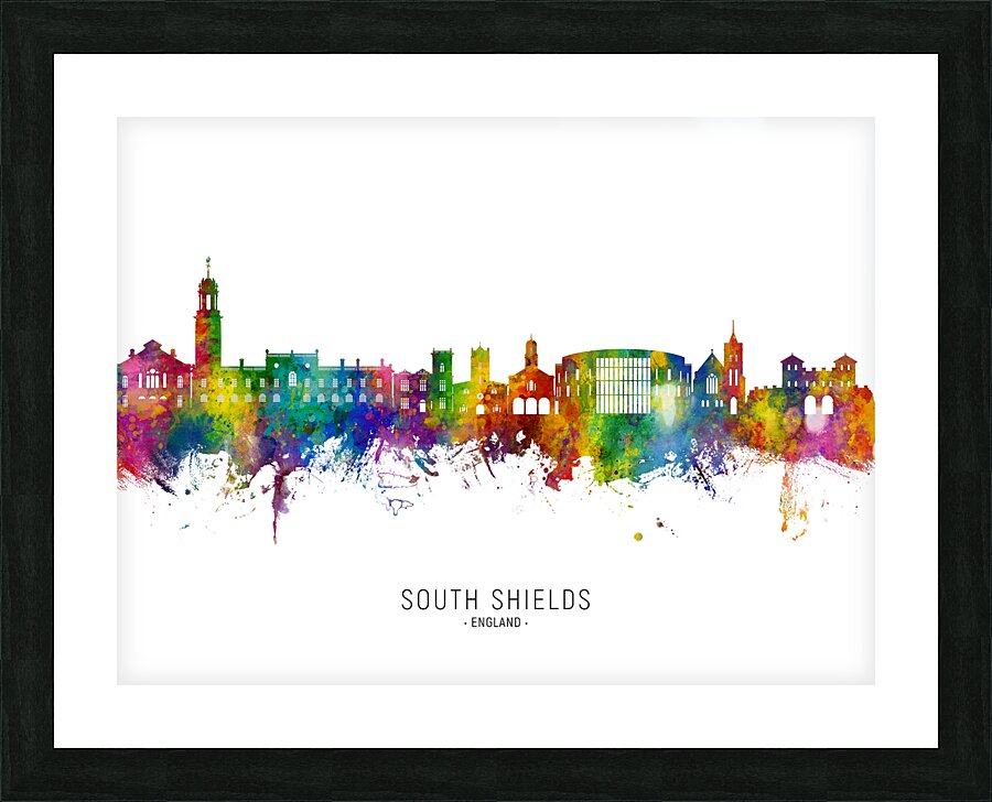 South Shields England Skyline Picture Frame print