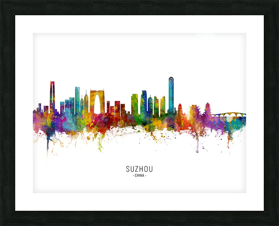 Suzhou China Skyline Picture Frame print