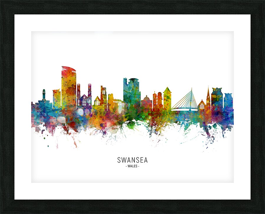 Swansea Wales Skyline Picture Frame print