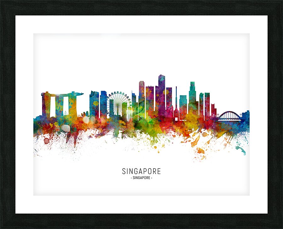 Singapore Skyline Picture Frame print
