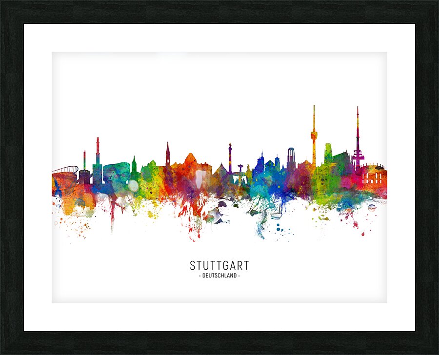 Stuttgart Germany Skyline Picture Frame print
