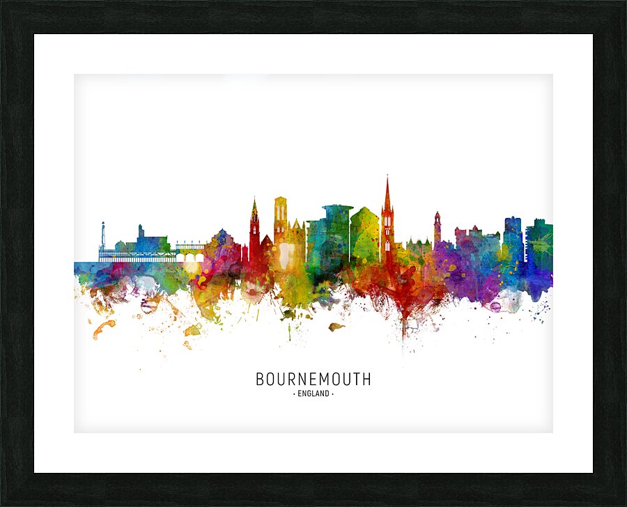 Bournemouth England Skyline Picture Frame print